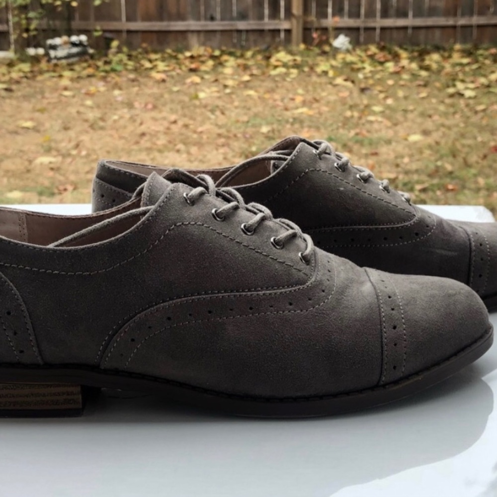 White Mountain Womens Suede Oxford Shoes